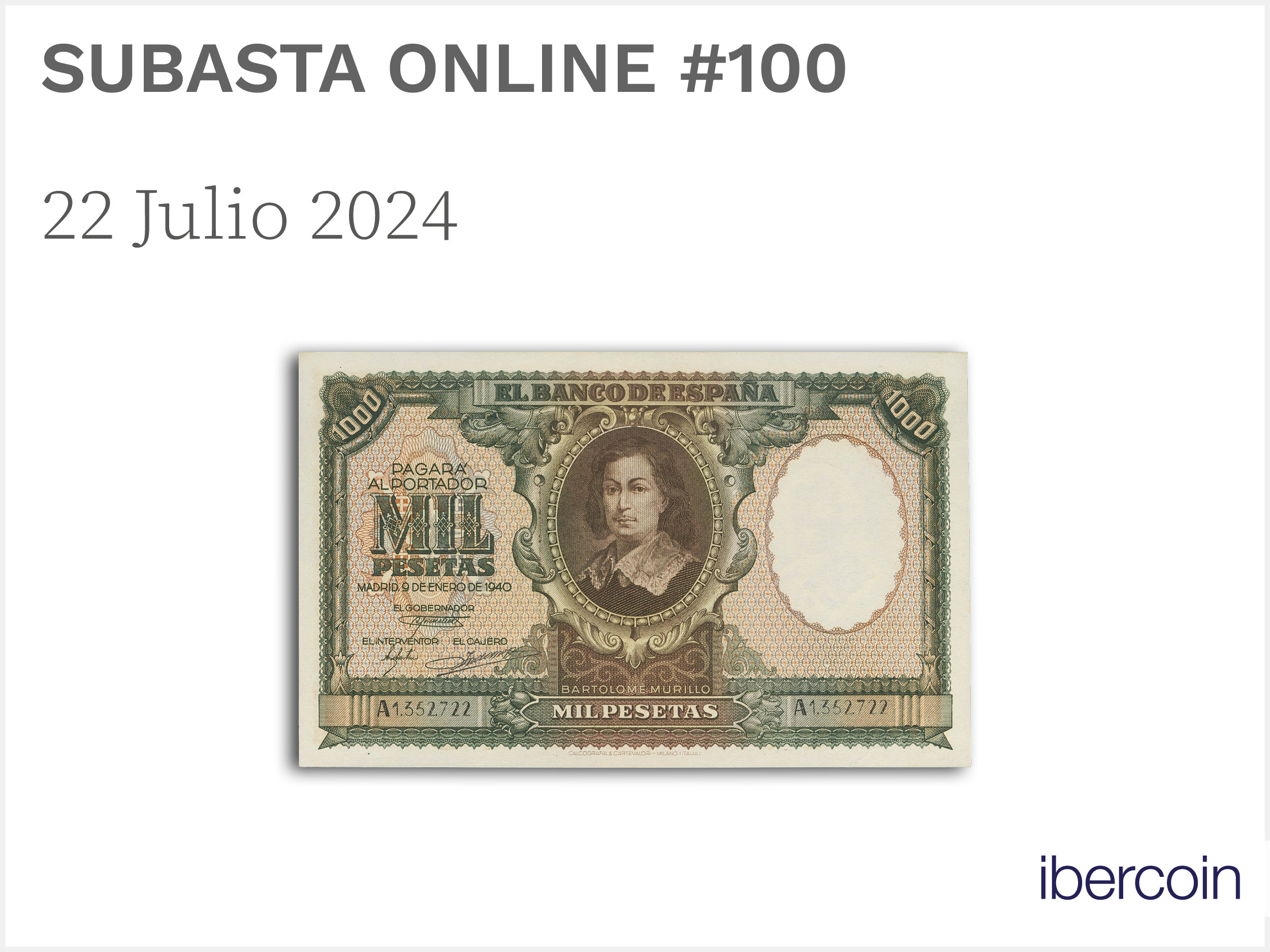 Subasta Online Billetes